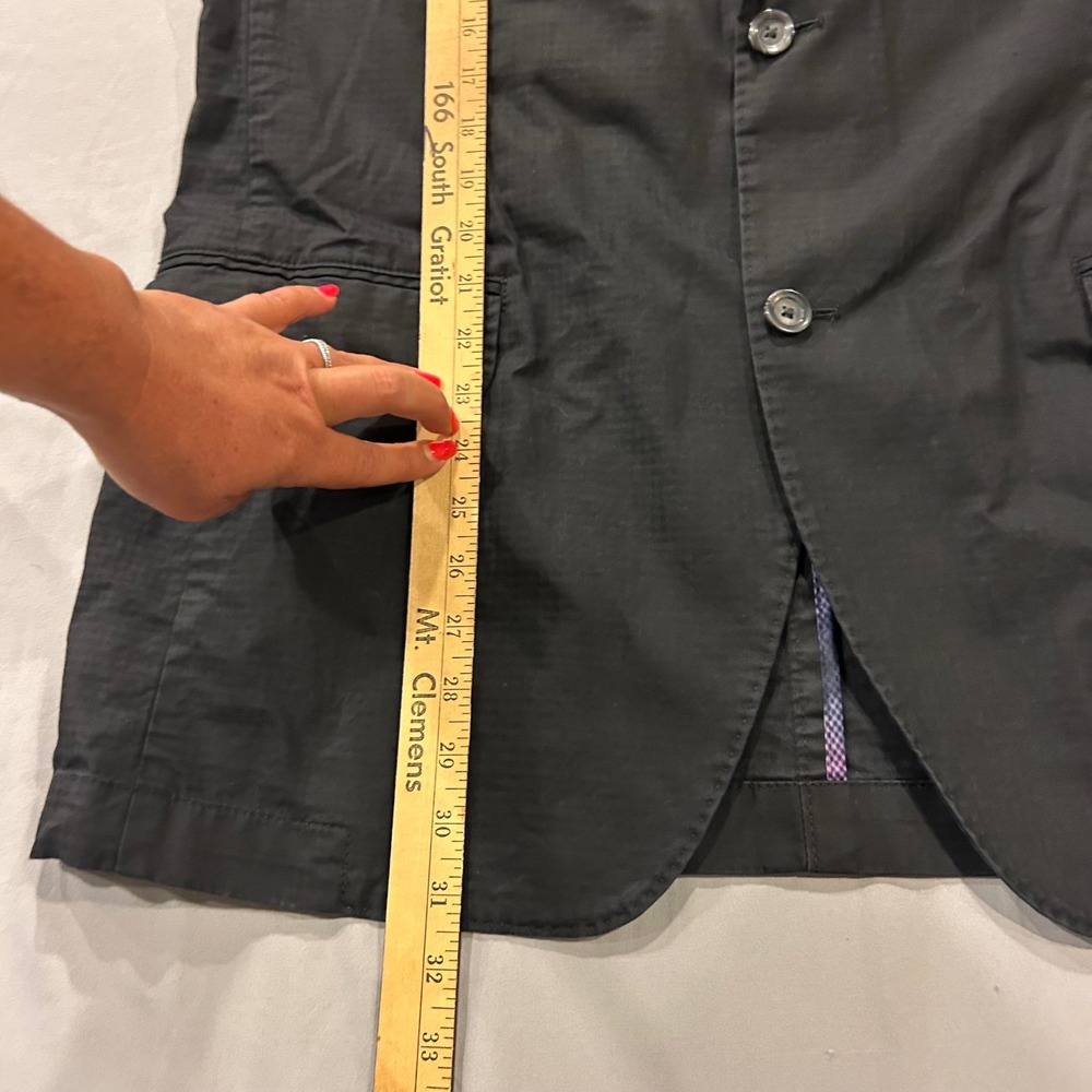 Kroon Taylor Wash Mens 42L Black Cotton Blazer Sport Coat Rainbow Camo Lining - Picture 13 of 13